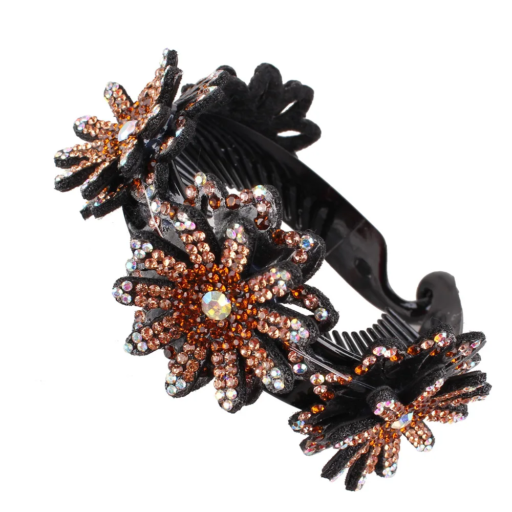 

Повязка на голову женская с бананом, с цветочным принтом, стразы