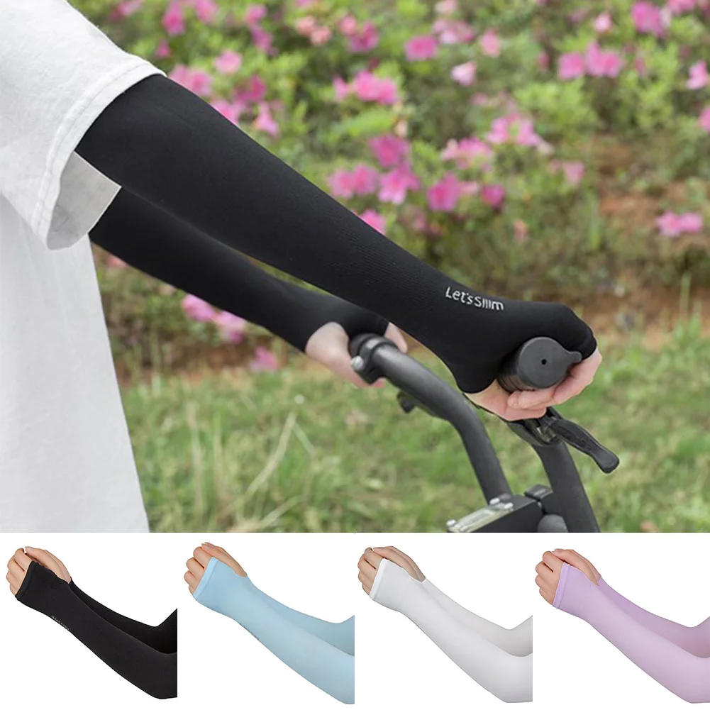 

1pair Arm Sleeves Sports Sleeve 37cmx8.5cm Sun UV Protection Hand Cover Cooling Warmer Running Fishing Cycling Ski sleeve