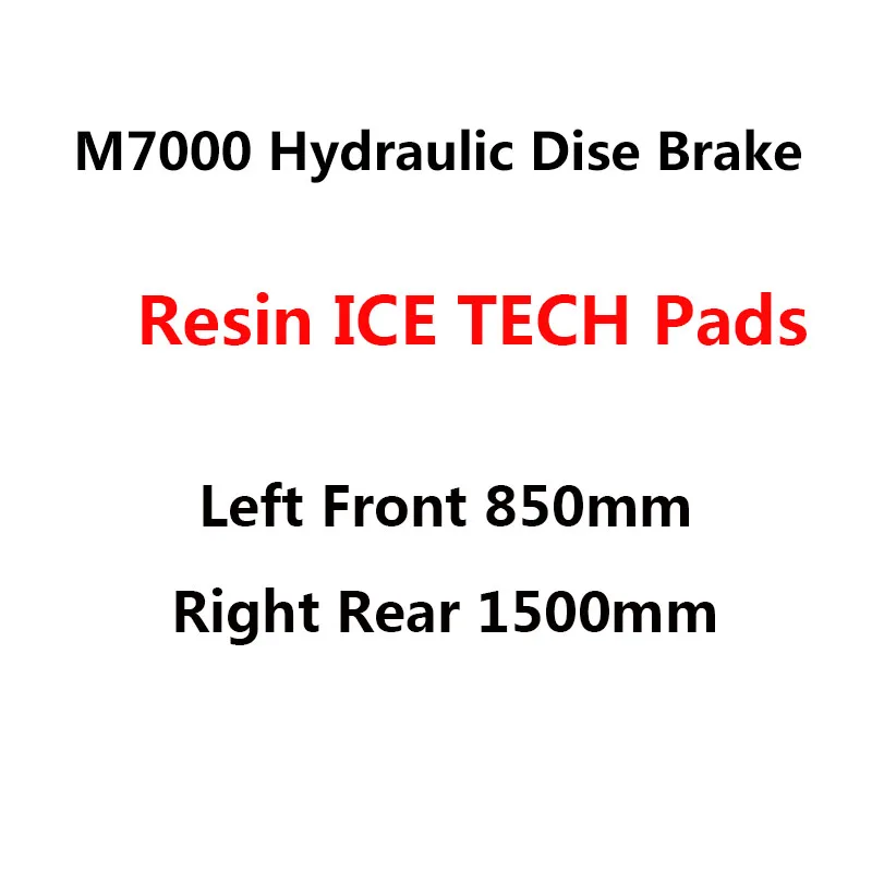 Resin ICE TECH Pads Shimano SLX M7000 M7100 гидравлических дисковых тормозных колодок ICE Tech для езды на горном велосипеде с 800/850 мм 1500/1600 мм MTB велосипед Запчасти - Цвет: Resin ICE TECH Pads
