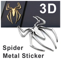 3d metal spider auto logo car sticker metal spider badge emblem tail decal motorcycle styling tools accessories