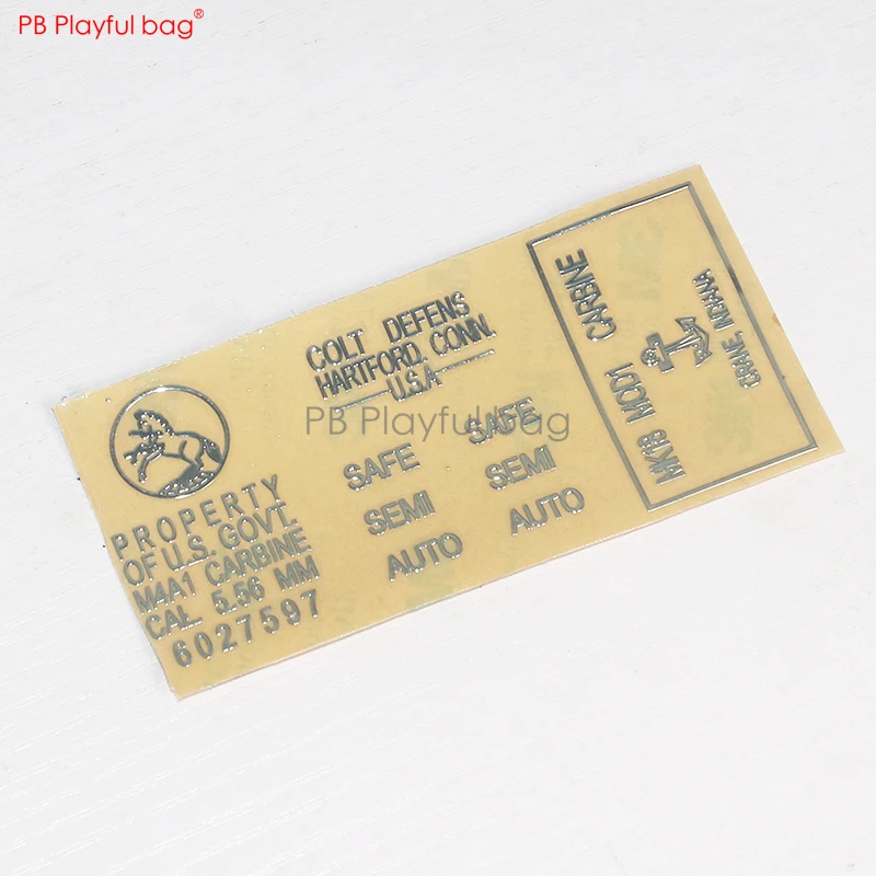 Уличный водяной пистолет CS M4 металлическая наклейка яркие модифицированные