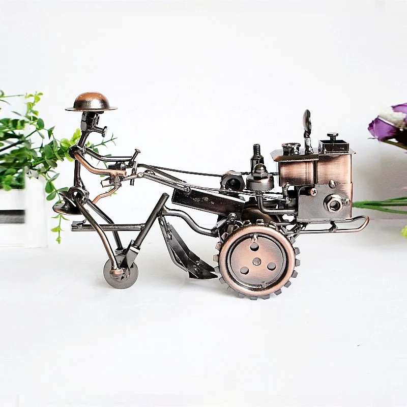 Gothic Skull Tractor Sculpture Collecting Home Decoration Desk Decor Ornaments Boy Toys Gifts Exquisite Metal Design Figurines | Дом и сад