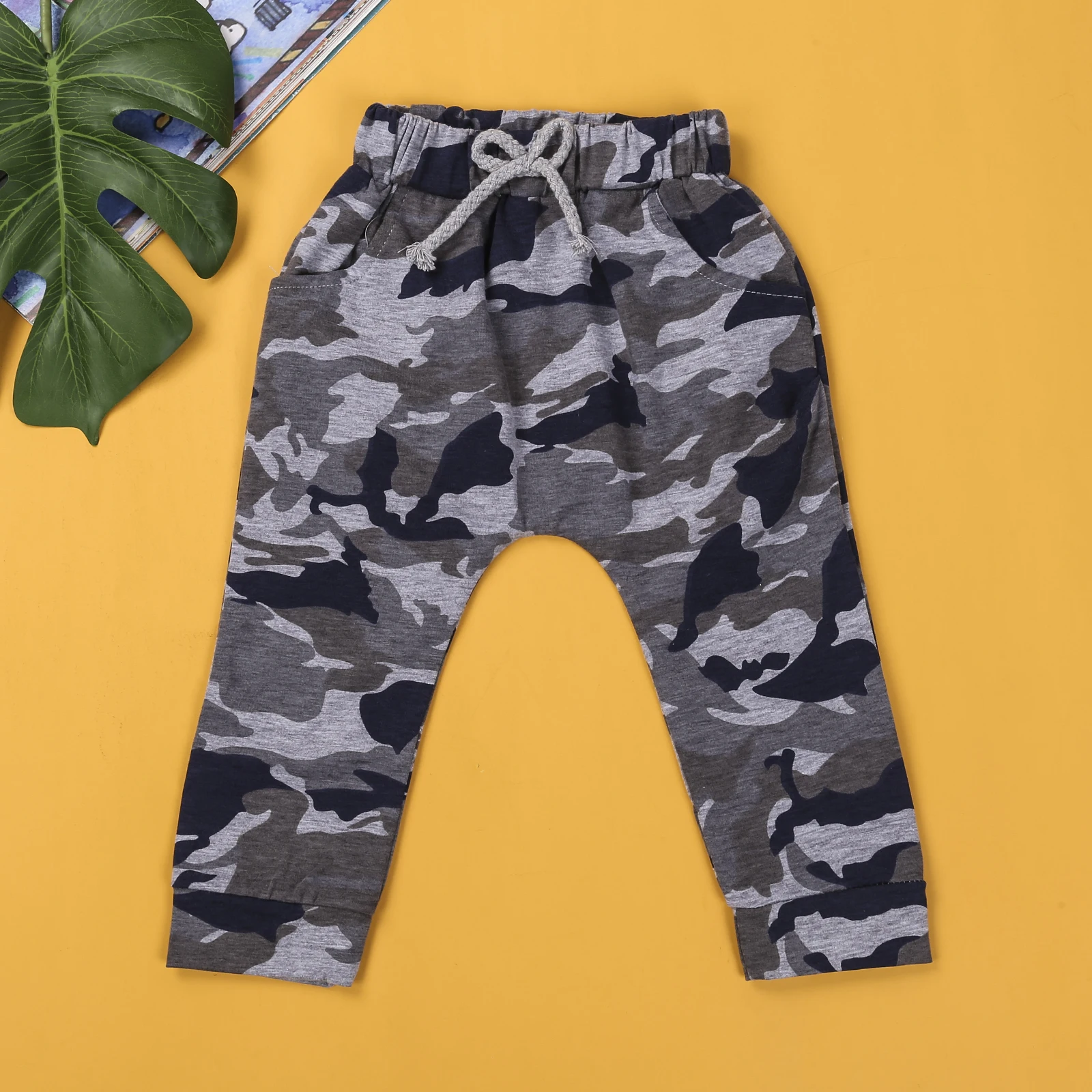 2-6 лет детский Камуфляжный костюм из топа и брюк |