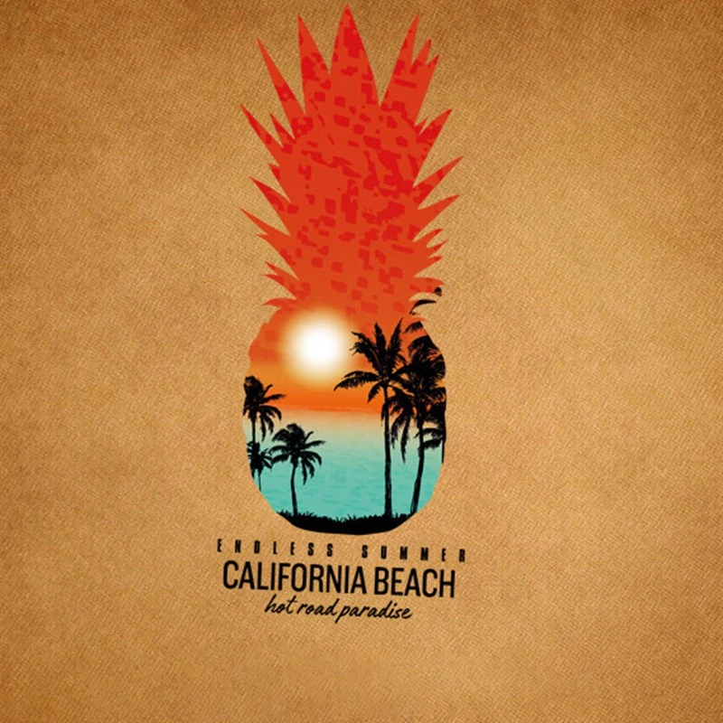 Милые летние пляжные нашивки с ананасами детские наклейки для девочек