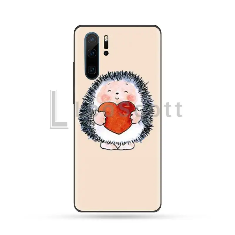 Kawaii Hedgehog мягкий резиновый чехол для телефона Huawei P9 P10 P20 P30 Pro Lite smart Mate 10 20 Y5 Y6 Y7 2018