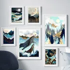 Алмазная 5D живопись сделай сам, абстрактная картина с китами, облаками, морем, горами, мозаика, алмазная вышивка, вышивка крестиком, украшение для дома