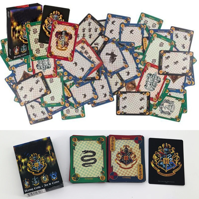 Игральные карты игра Hogwartse House коллекция значки символы замок кресты 2 шаблона