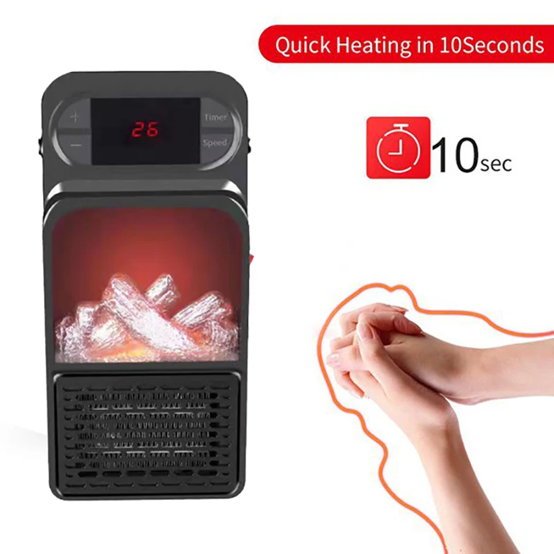 Мини Электрический настенный нагреватель пламени в тепле воздуха PTC