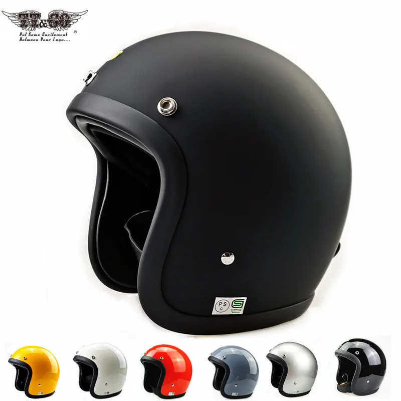 

Japanese Style Geniune TT&CO Motorcycle Retro Helmet Vintage Cafe Racer Fiberglass Small Shell 3/4 Open Face 500tx TTCO