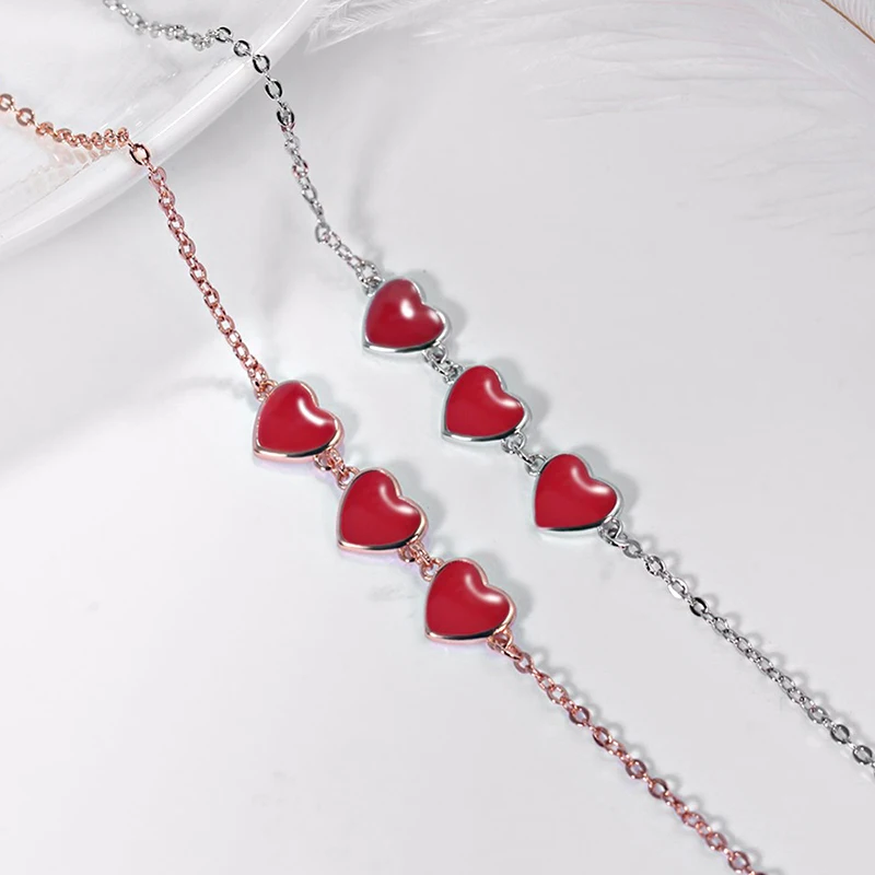 Модные женские браслеты для спорта и отдыха розовое золото серебро три love в форме