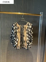 2021 new women fashion long sleeved sexy casual polka dot silk top
