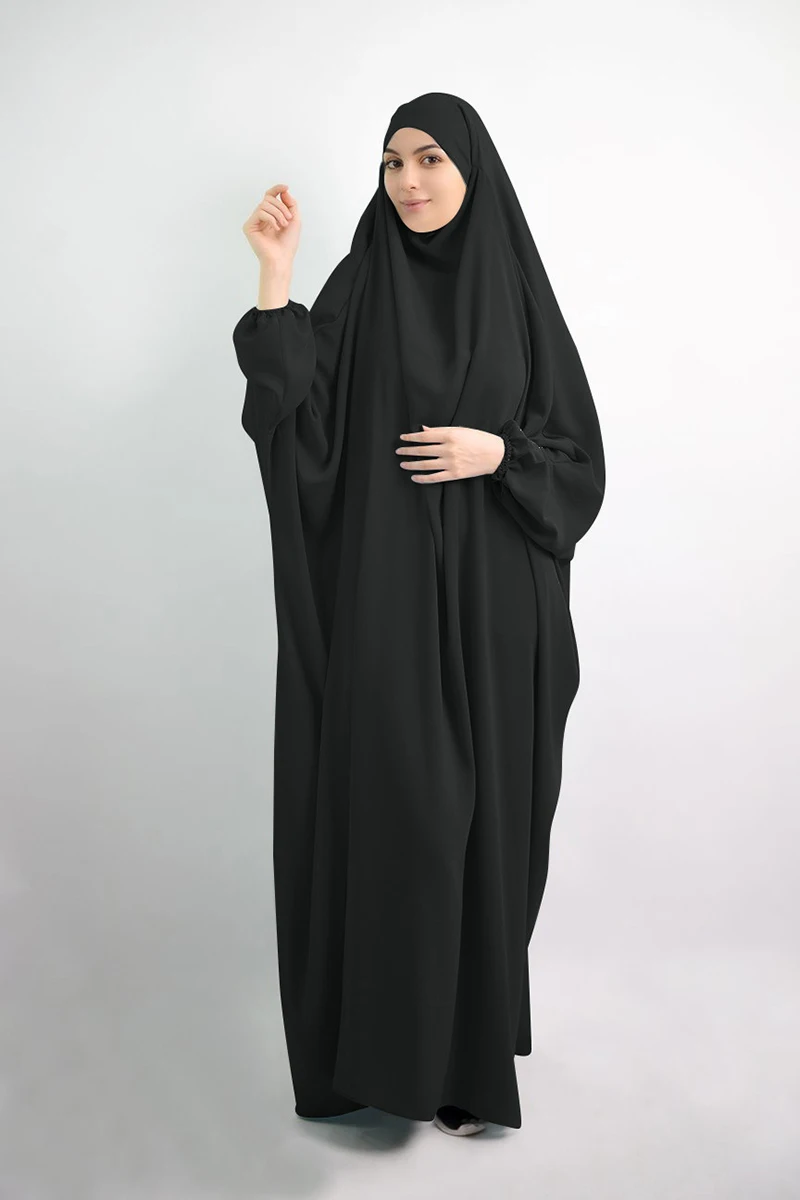 

Eid Hooded Muslim Women Hijab Dress Prayer Garment Jilbab Abaya Long Khimar Full Cover Ramadan Gown Abayas Islamic Clothes Niqab