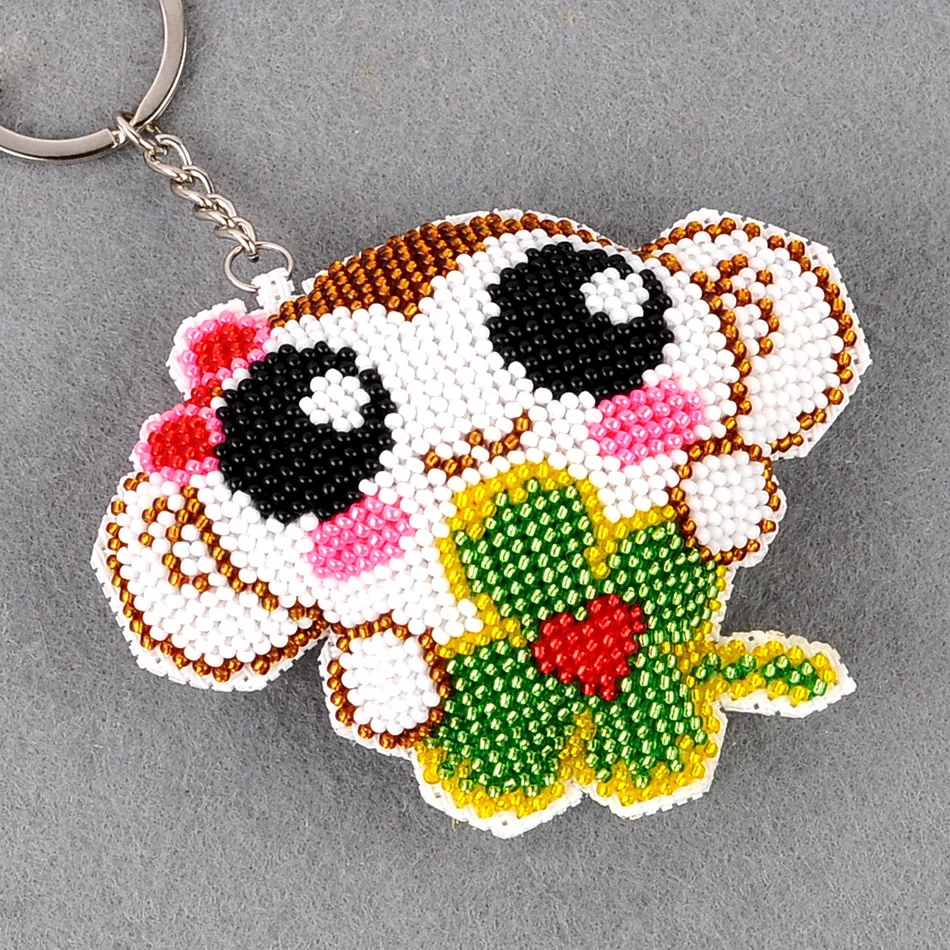 

Y095 Cross-stitch Cross Stitch Kits Embroidery Set Package for Needlework Key Phone Chain Chinese Style Car Pendant Bead Stitch