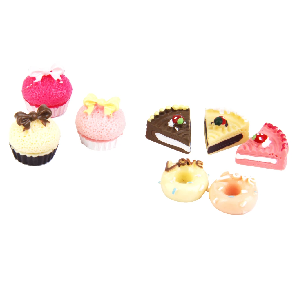 

8pcs Assorted Cakes Food 1:12 Dolls House Miniature Kitchen Bakery Accessory New