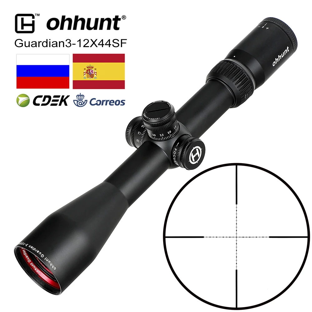 ohhunt Guardian 3 12X44 SF Тактические оптические прицелы 1/2 Половина Mil Dot Сетка Объем