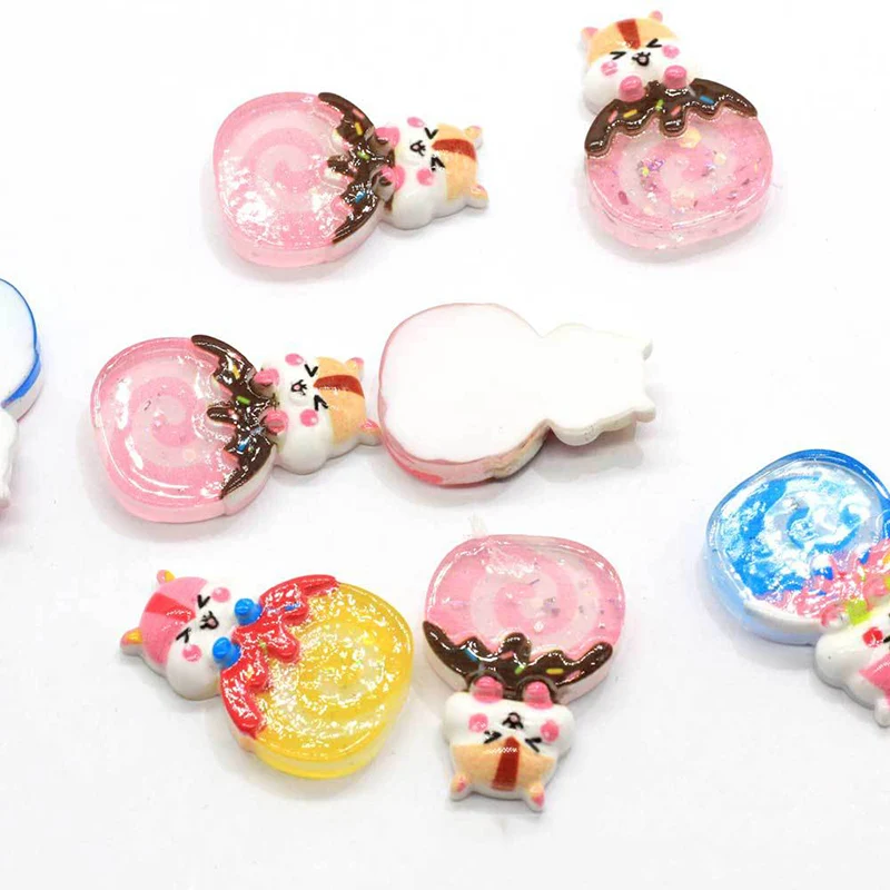 10 шт. с блестками и изображениями героев мультфильмов Леденец на палочке плоской