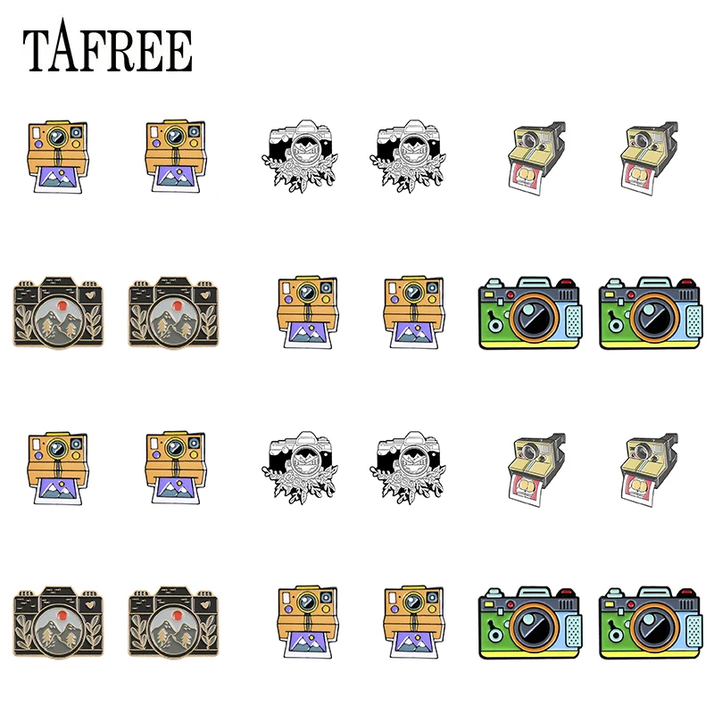 

TAFREE Camera A Variety Of Models Epoxy Resin Clip Tasteful Earrings New Acrylic Ear Clip Jewelry Women's Earrings Ear Clips