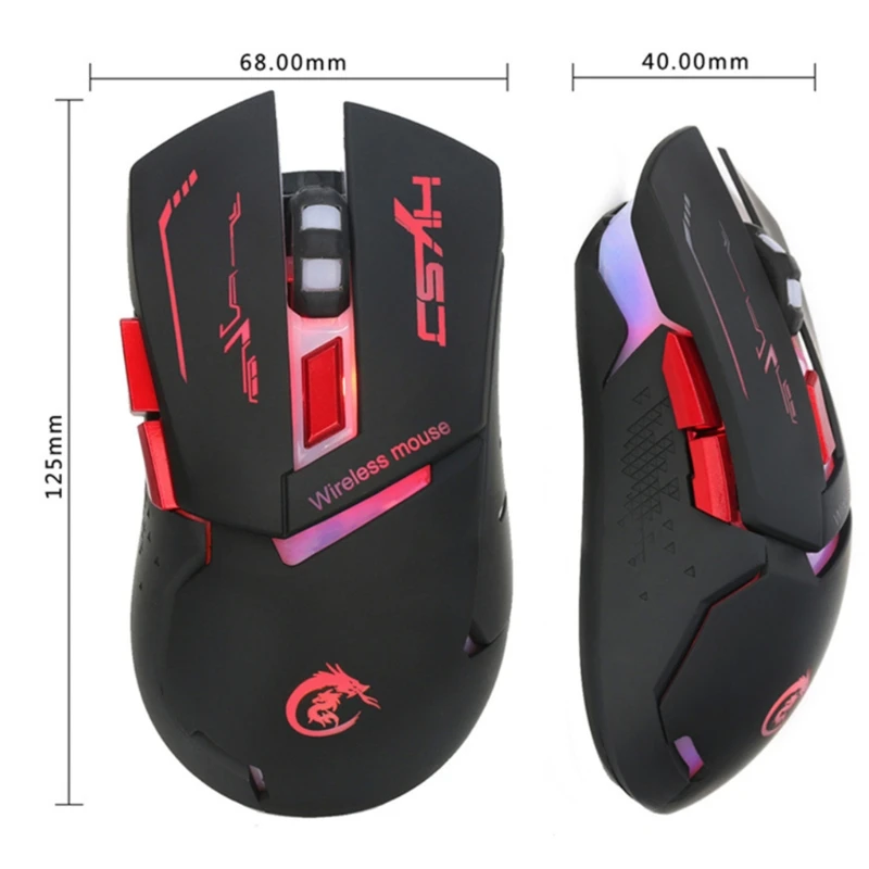 

Wireless Mechanical Gaming Mice Cool Light 10m Operating Distance Sensitive Electronics Accessories for PC Computer Game
