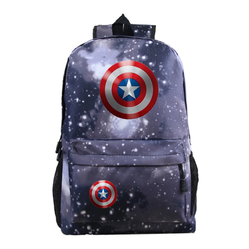 7 Супер герой чудеса «Капитан Америка», «мстители» щит рюкзак, сумка студенческая сумка - Цвет: 7