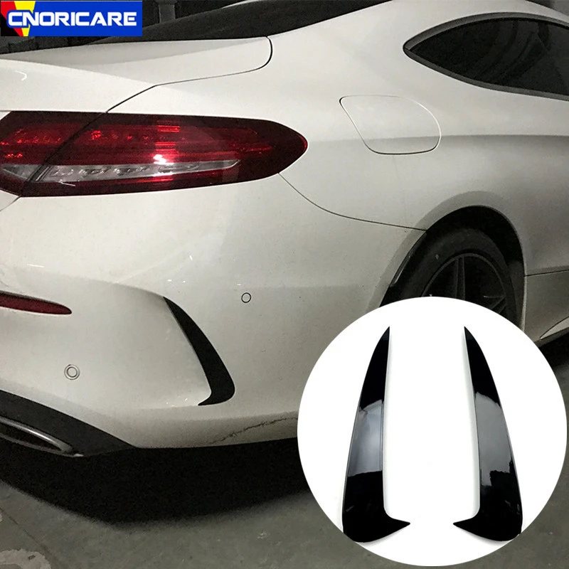 Car Styling Rear Bumper Spoiler Both Side Canard Decoration Cover Trim For Mercedes Benz C Coupe C205 2015-2019