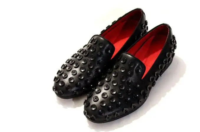 

Новая модная мужская обувь на пуговицах, повседневная обувь из натуральной кожи ручной работы для мужчин, лоферы