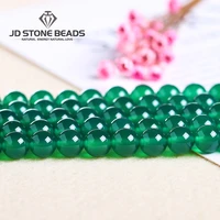 natural stone green agate beads round loose spacer onyx gemstone bead for jewelry making diy bracelet necklace accessories 15