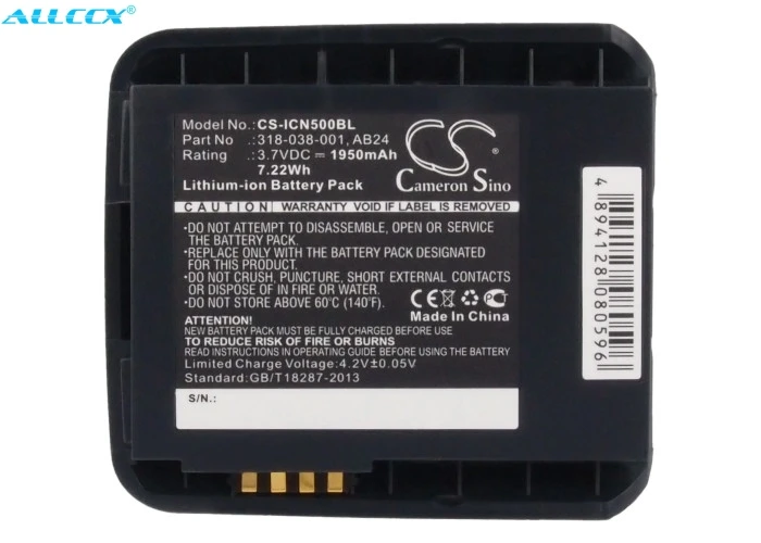 Аккумулятор Cameron Sino 1950 мАч 318 038 001 039 AB24 AB25 для Intermec CN50 CN51|Цифровые аккумуляторы| |