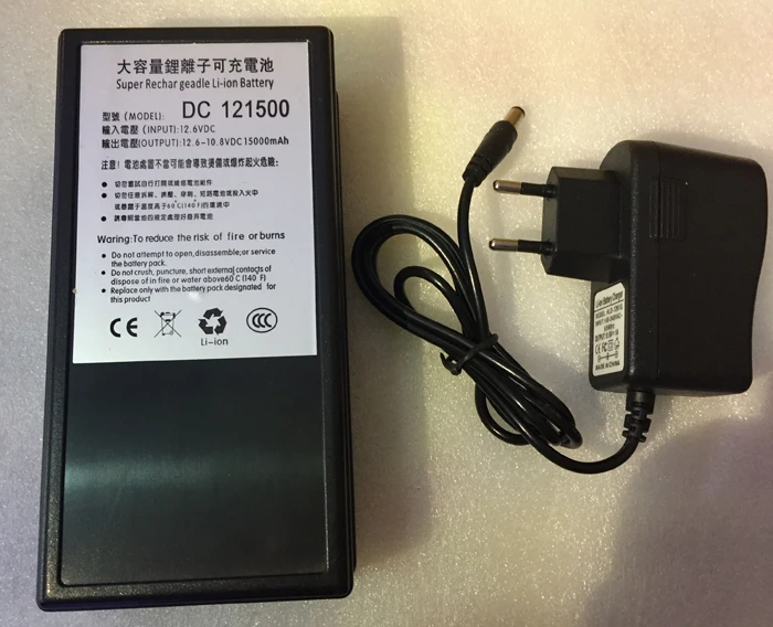 Перезаряжаемый портативный литий ионный аккумулятор MasterFire 10 компл./лот DC 12 В 15000