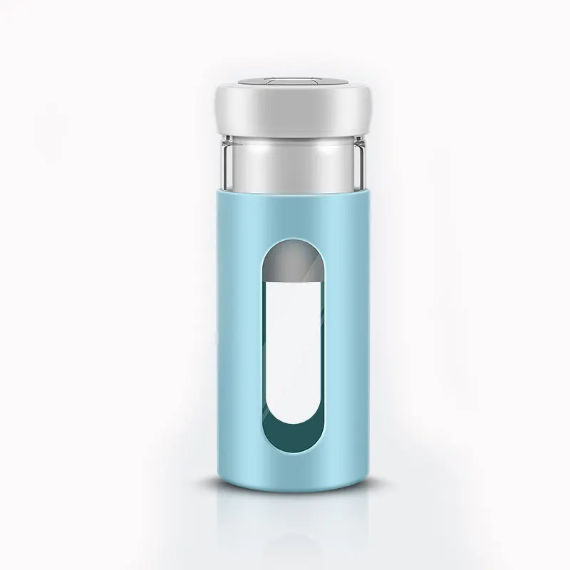 구매 BPA 무료 USB 충전식 휴대용 블렌더 개인 300ml 유리 스무디 블렌더 쥬서 컵 여행 과일 믹서