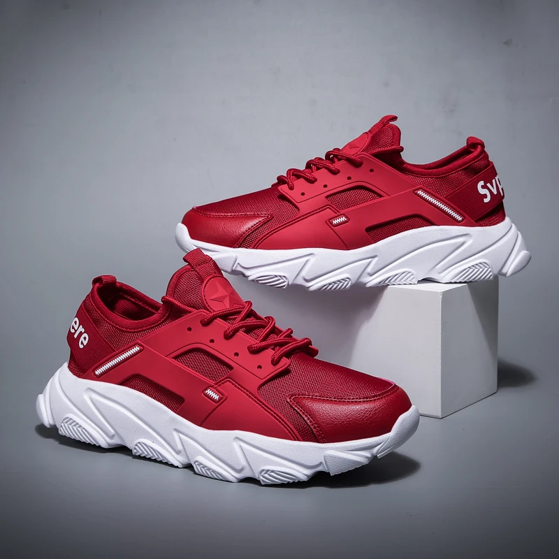 

Flying woven running shoes 2019 new lace-up casual shoes low-top sport shoes sneakers men