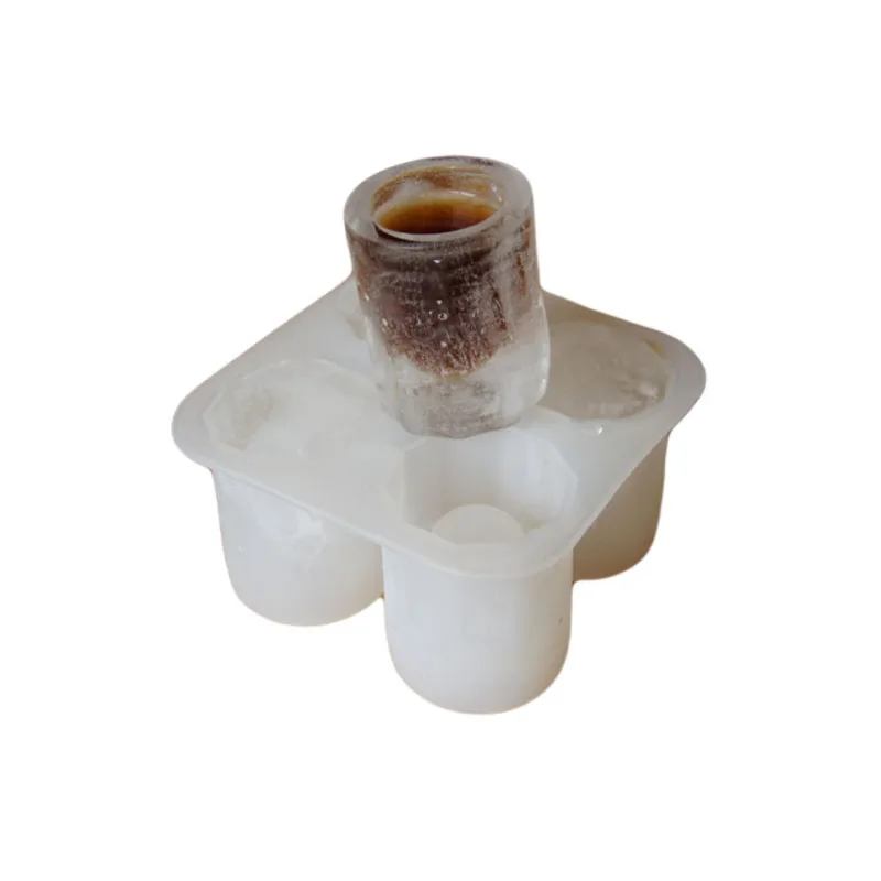 

Silicone 4-Cup Ice Mold Cake Tool Tray Chocolate Mould Popsicle Mold Shot Glass Maker Freezer Drink Mixing Shooter Tools