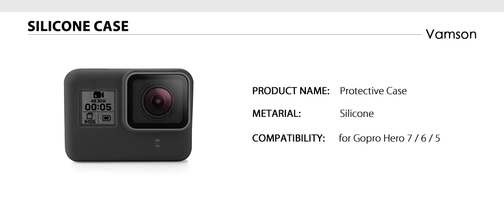 Vamson для Gopro Hero 7 6 5 Аксессуары Водонепроницаемый защитный корпус чехол для дайвинга 45 м защитный для Gopro Hero 6 5 камера VP630