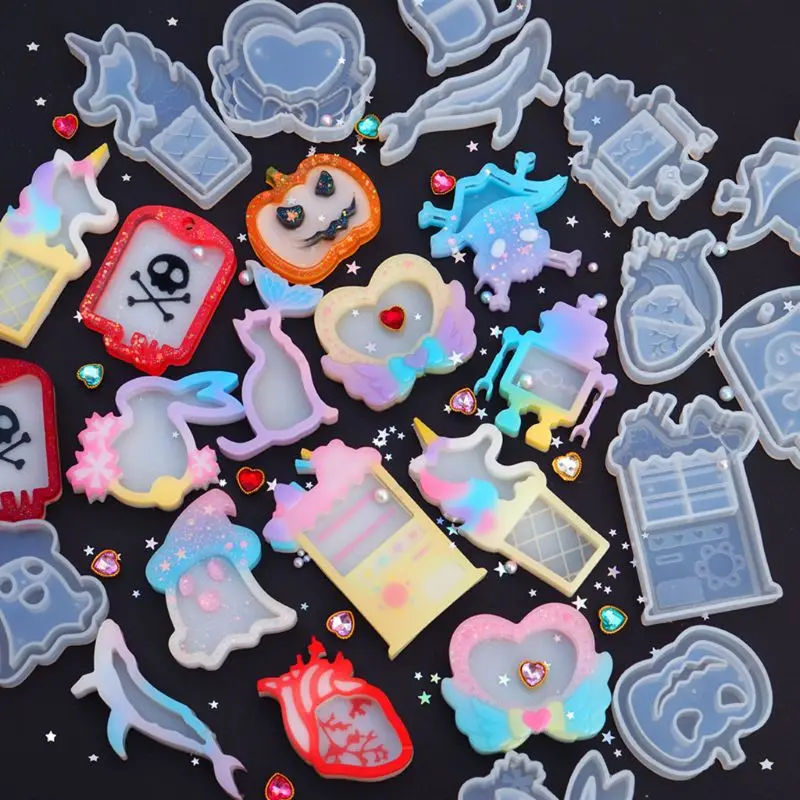 Кит кот сердце призрак зыбучий песок подвеска смола силиконовая форма