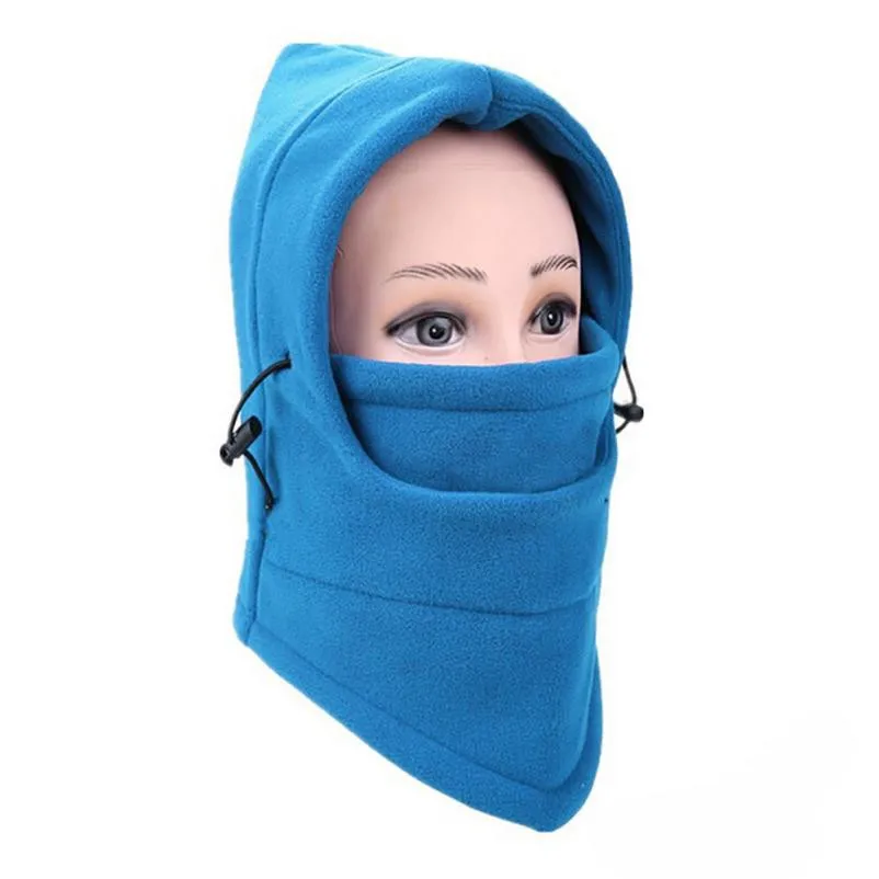 Thermal Fleece Balaclava Hat Hooded Neck Warmer Winter Wind Sports Face Mask Men Ski Cycling Motorcycle Helmet Beanies Masks | Автомобили