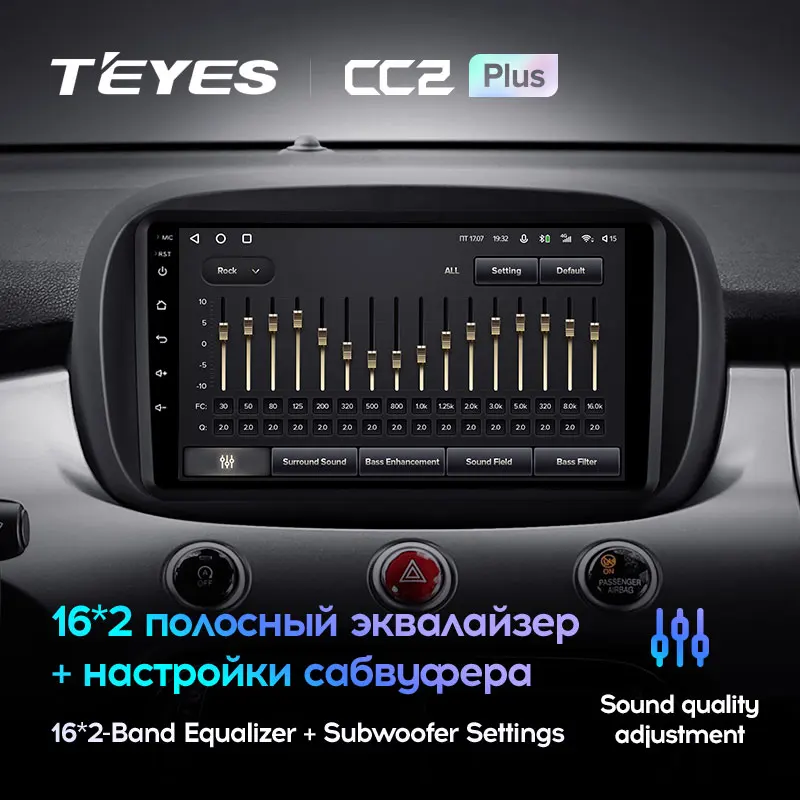 TEYES CC2L и CC2 Plus Штатная магнитола For Фиат 500Х Fiat 500X 2014 - 2020 Android до 8-ЯДЕР 6 + 128ГБ 16*2EQ DSP 2DIN