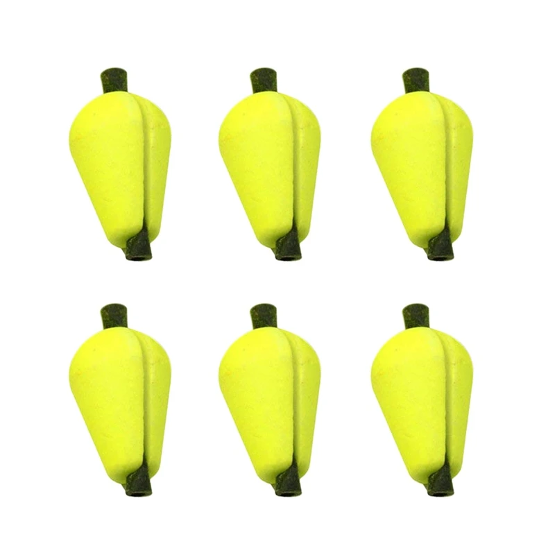 6 шт. Летающая рыбалка поплавок ударные индикаторы пена желтый| |