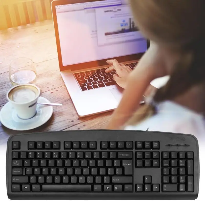 A4TECH KB-8U Портативный прочный 104 ключ USB Проводная Водонепроницаемая игровая клавиатура для компьютера офиса Windows XP/Vista/7