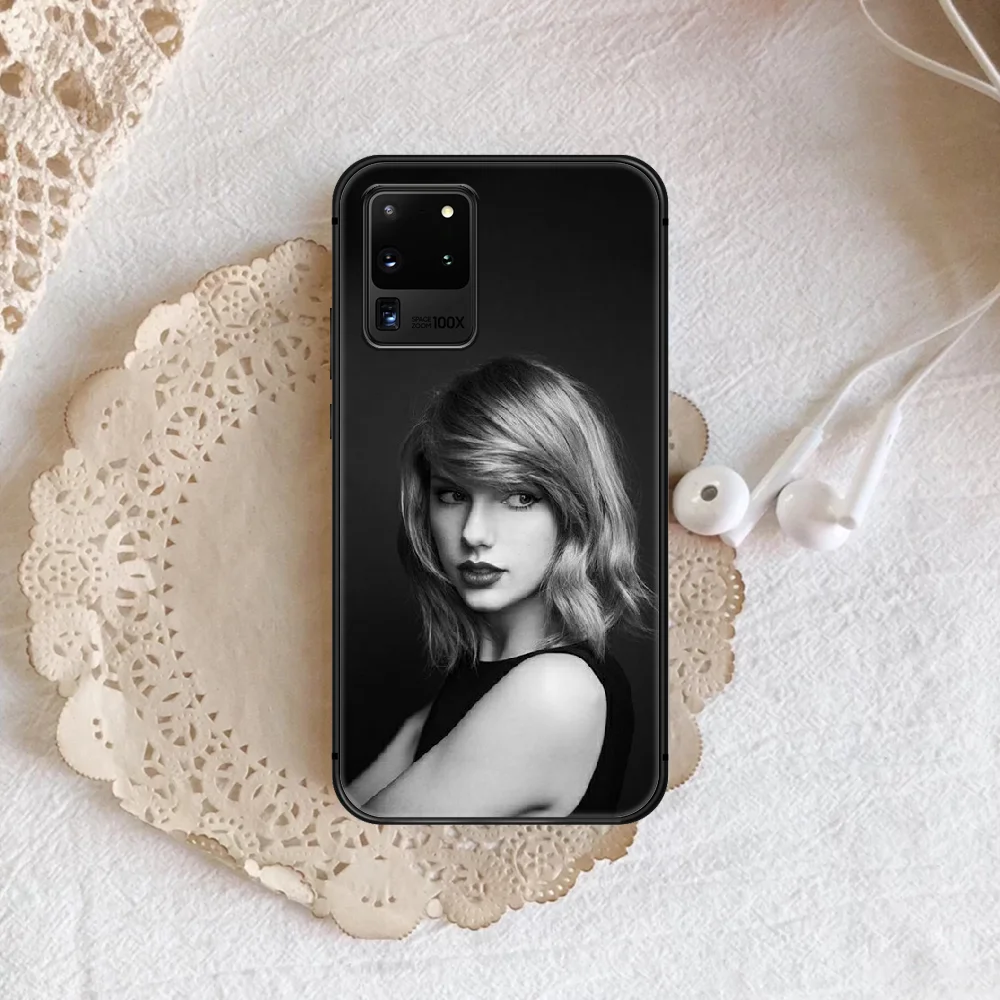 

Taylors Phone Case Cover Hull For Samsung Galaxy S 7 8 9 10 e 20 FE edge uitra plus Note 9 10 20 black Coque Tpu Cover Soft