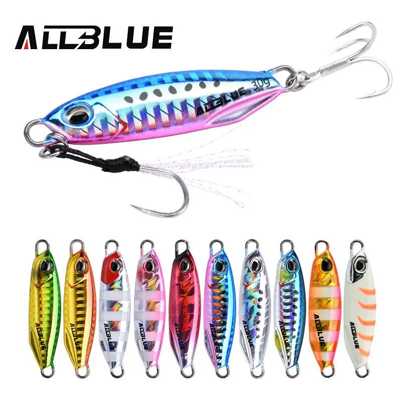 ALLBLUE New DRAGER Metal Cast Jig Spoon 15G 30G Shore Casting Jigging Fish Sea Bass Fishing Lure  Artificial Bait Tackle