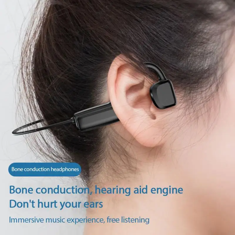 

G1 Bone Conduction 5.1 Bluetooth Rear-mounted Headphones Periosteal Vibration Wireless In-Ear Sports Waterproof Headphones