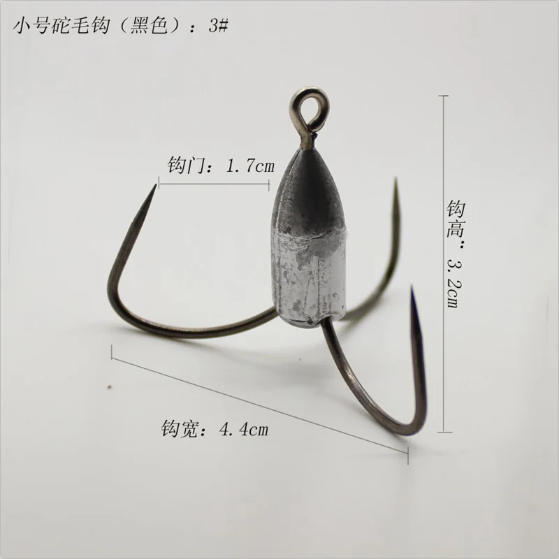 Тройные рыболовные крючки POETRYYI 1 шт./компл. с бородкой из углеродистой стали супер