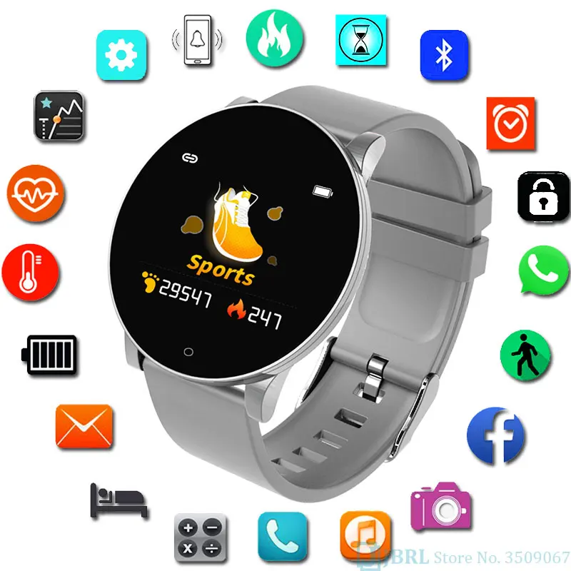 Силиконовые смарт часы для женщин и мужчин Android IOS Smartwatch Электроника Смарт Wach