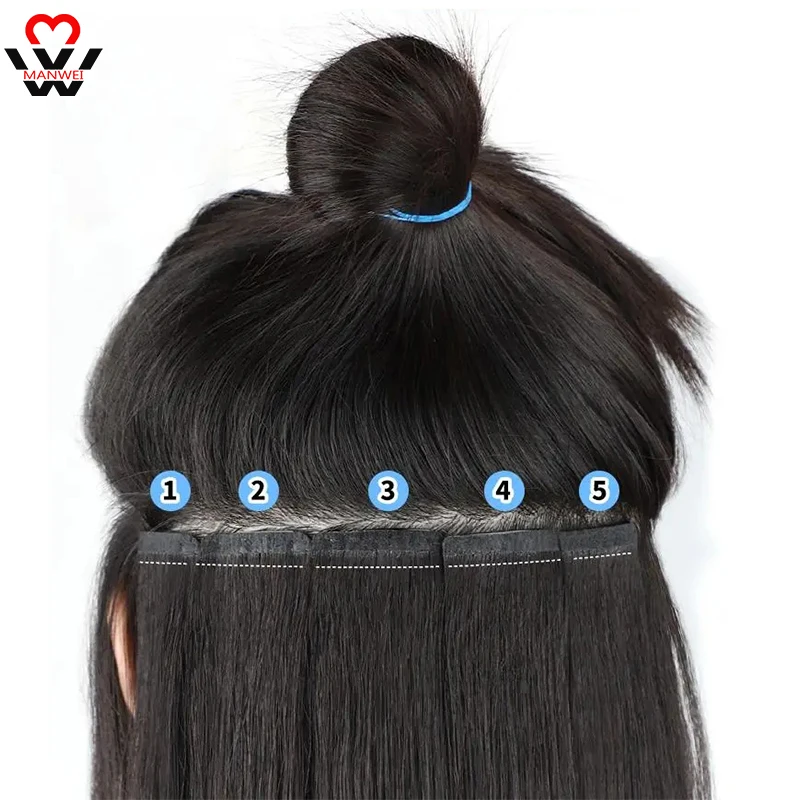 

MANWEI 50cm 60cm 70cm 80cm Long Straight Hairstyles Synthetic 5 Clip In Hair Extension Heat Resistant Hairpieces Brown Black