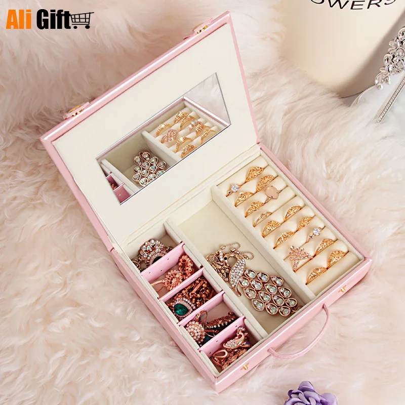 Новые Модные Портативные коробки для ювелирных изделий принцессы европейские