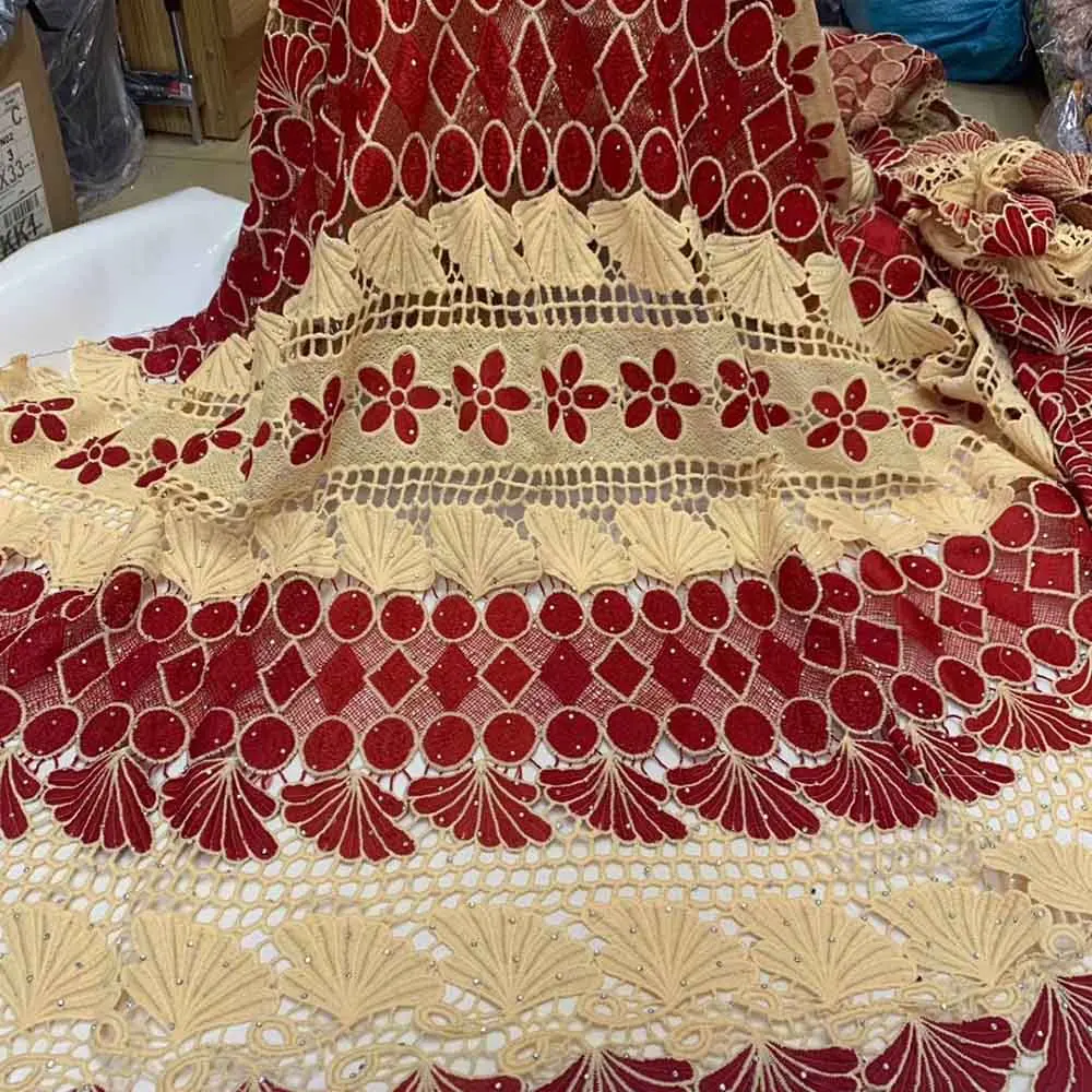 Высококачественный нигерийский хлопок африканский гипюр швейцарская вуаль