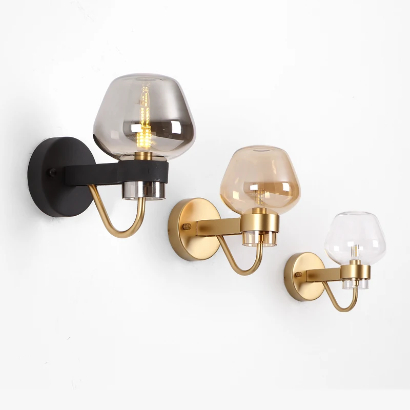 

Современный светодиодный стеклянный шар-абажур luminaria deco maison luminaria de parede для спальни