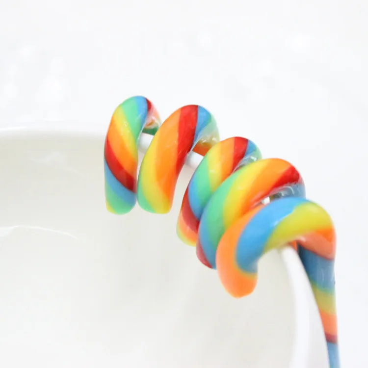 10 шт. Kawaii Fimo игровое тесто Polyamer глины кабошон Имитационные рождественские конфеты для ремесленничество телефон-деко Запчасти Скрапбукинг DIY 3,5*30 мм