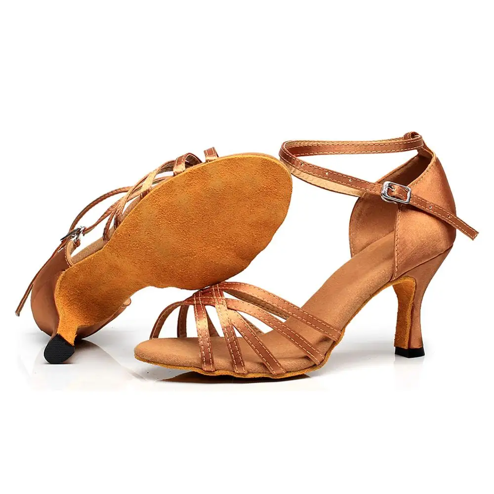 DKZSYIM/атласная танцевальная обувь для сальсы латинских танцев женщин и девочек