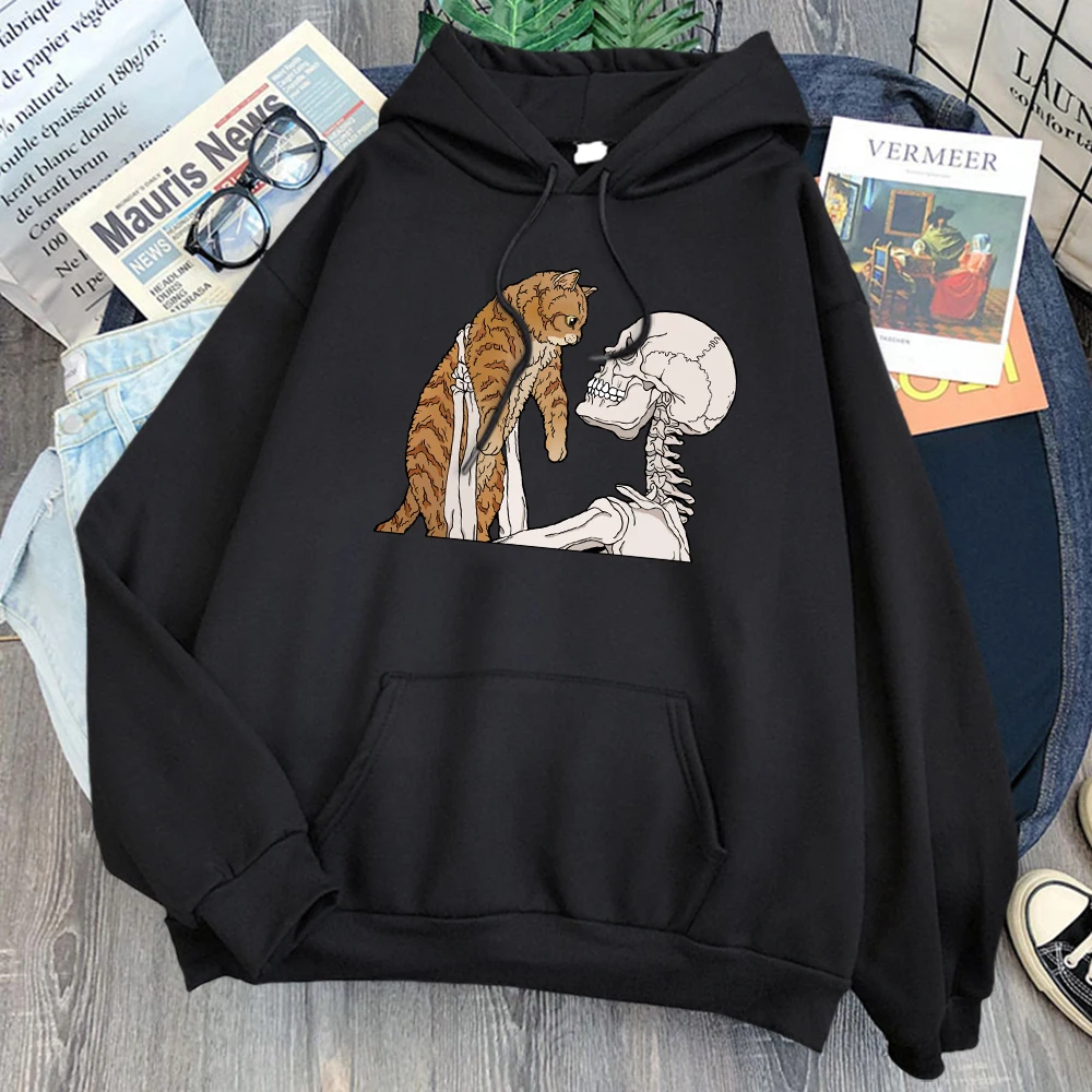 

Mode Katze Und Menschen Drucken Hoodies Mann Lose Hip Hop Streetwear Mit Kapuze Sweatshirt 2021 Harajuku Winter Kleidung Hoody