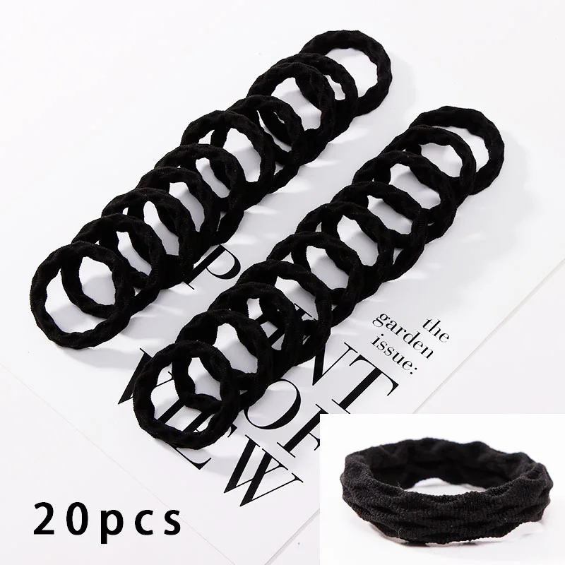 10pcs/Set New Women Basic Crude Elastic Hair Bands Ponytail Holder Scrunchie Headband Rubber Bands Fashion Hair Accessories